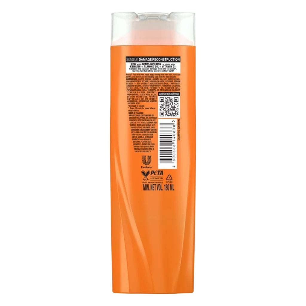 SunSilk DAMAGE RECONSTRUCTION Shampoo - 180ml (Sun Silk)