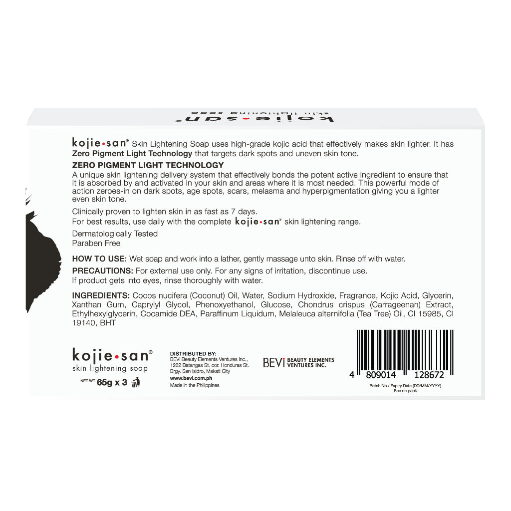 Original Kojie San soap for skin lightening, fading dark spots and hyperpigmentation care