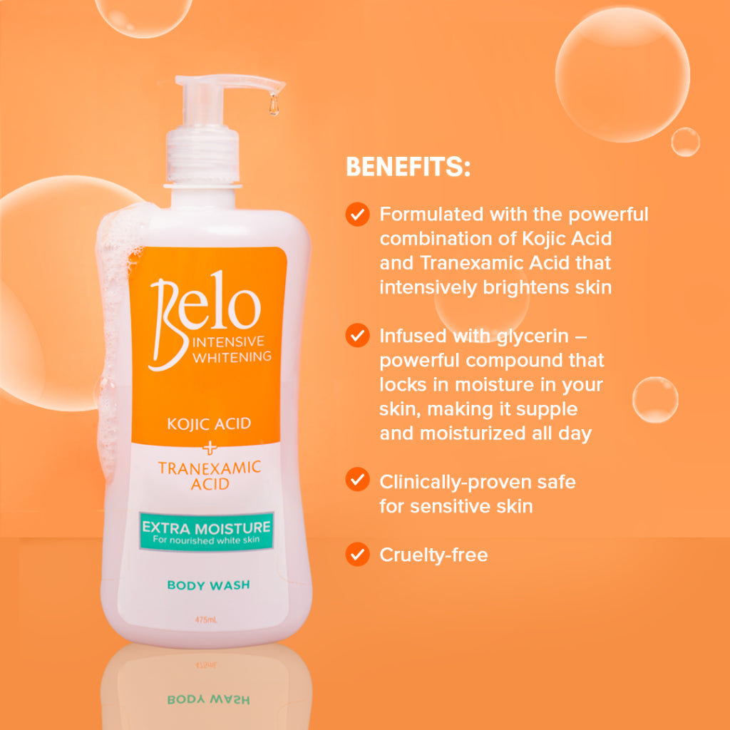 Belo Kojic Acid & Tranexamic Acid with Extra Moisture Body Wash - 475ml
