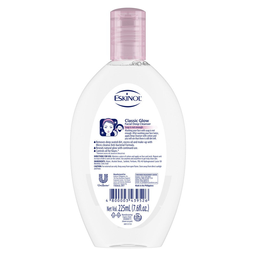 Eskinol Classic Glow Facial Face Deep Cleanser - 225ml