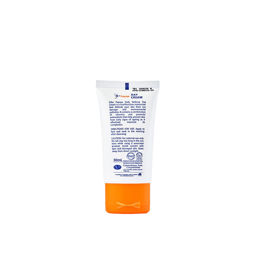 Silka Papaya Day SPF50 PA+++ - UVA & UVB - 30ml Kojic Beauty London kojic acid soap, glutathione, tranexamic acid, arbutin, papaya extract, official stockist of kojie san.