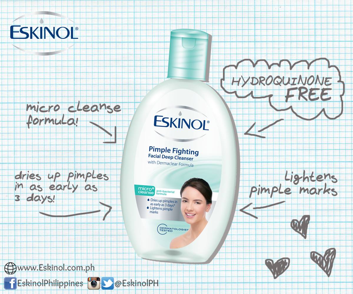 Eskinol Dermaclear Pimple Fighting Facial Face Deep Cleanser - 225ml