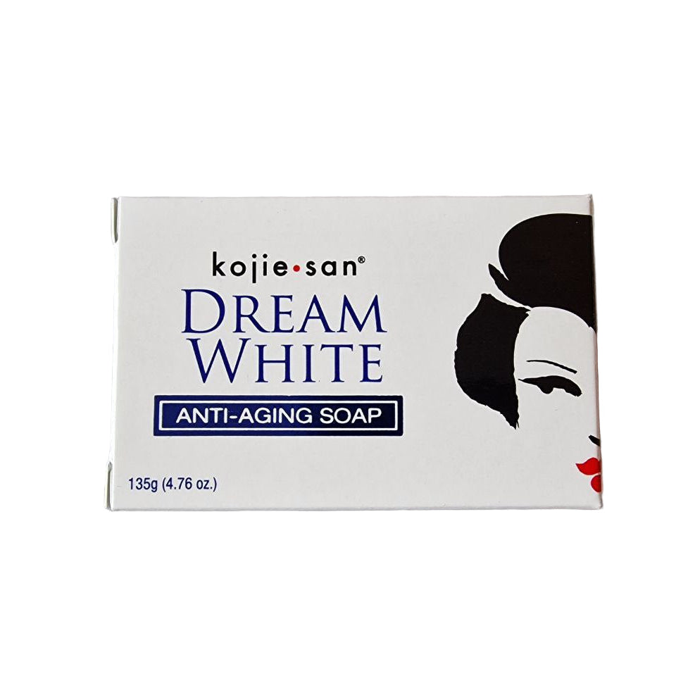 Kojie San Dream White Anti-Aging Kojic Acid Soap - 135g Kojic Beauty London kojic acid soap, glutathione, tranexamic acid, arbutin, papaya extract, official stockist of kojie san.