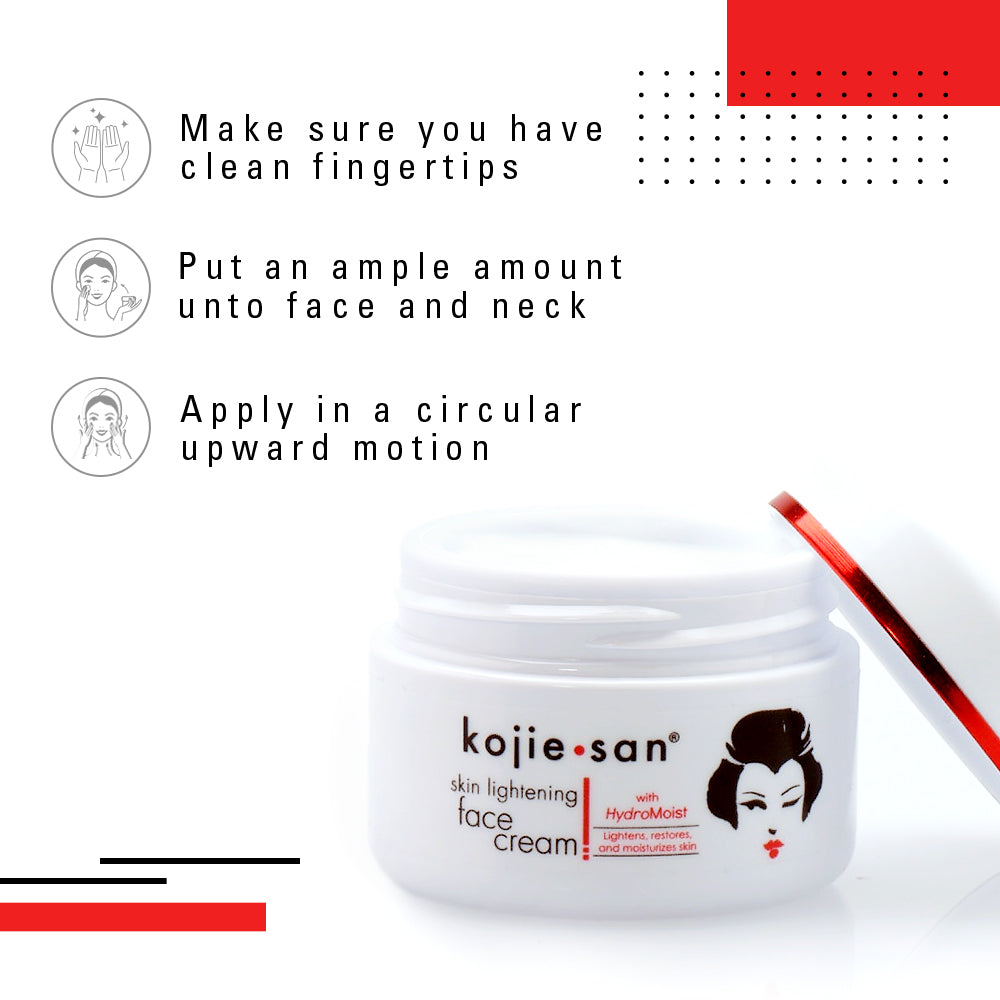 Kojie San Hydromoist Face Cream - 30g Kojic Beauty London kojic acid soap, glutathione, tranexamic acid, arbutin, papaya extract, official stockist of kojie san.