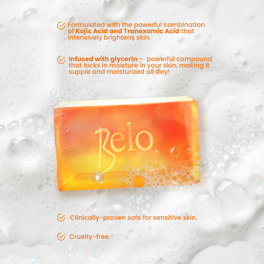 Belo EXTRA MOISTURE Intensive Kojic Acid & Tranexamic Acid Soap - 65g x 2