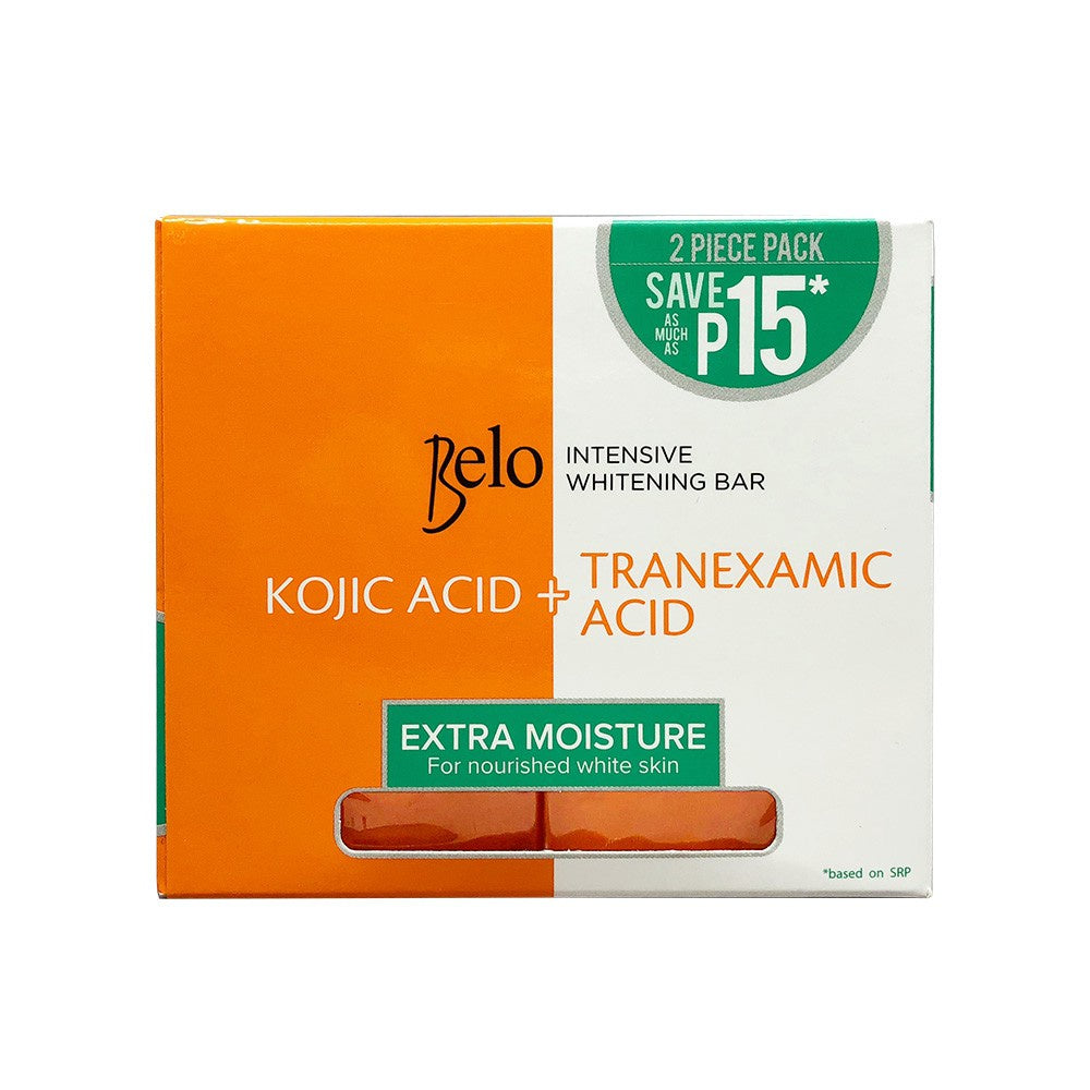 Belo EXTRA MOISTURE Intensive Kojic Acid & Tranexamic Acid Soap - 65g x 2