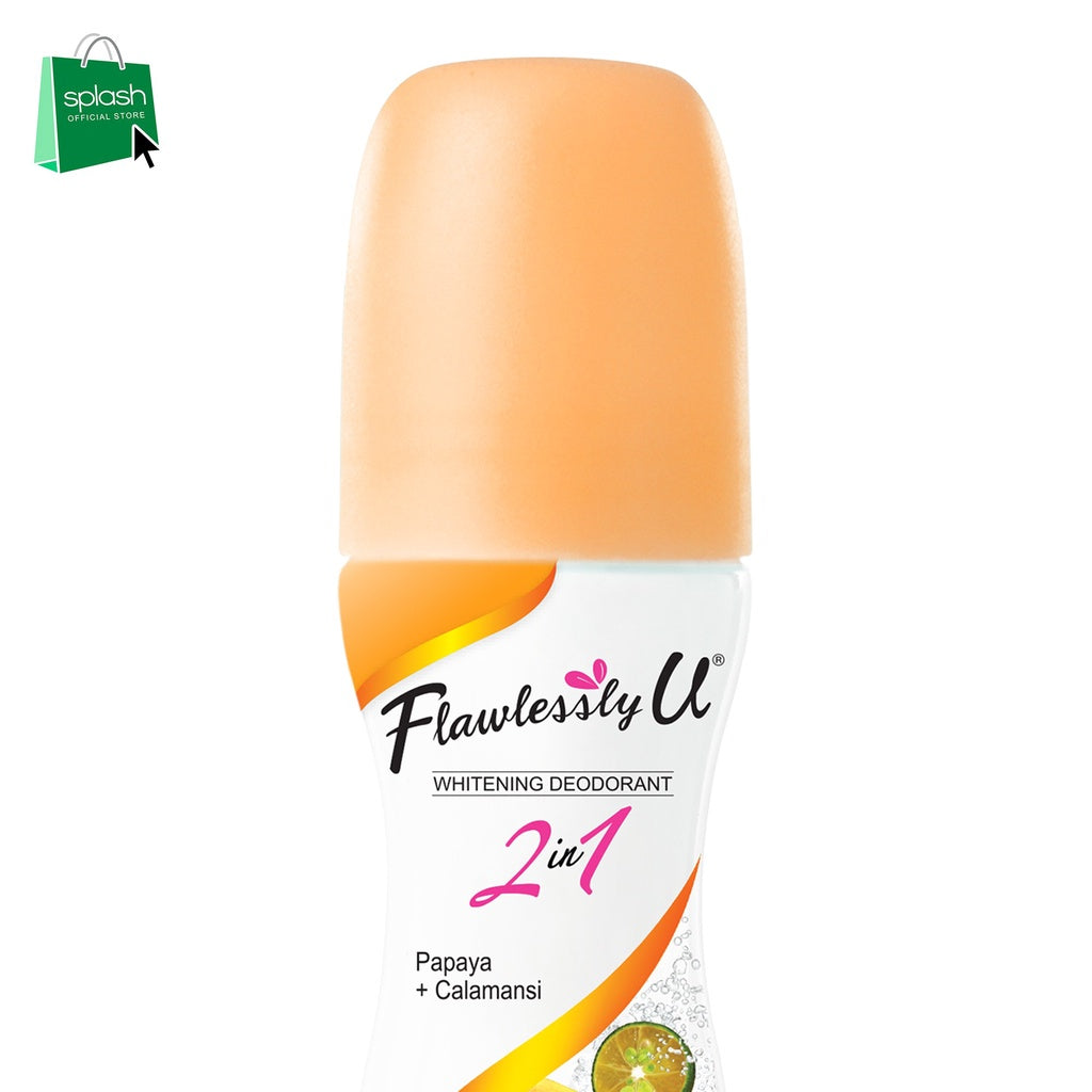 Flawlessly U Papaya Calamansi Roll On Deodorant - 40ml Kojic Beauty London kojic acid soap, glutathione, tranexamic acid, arbutin, papaya extract, official stockist of kojie san.