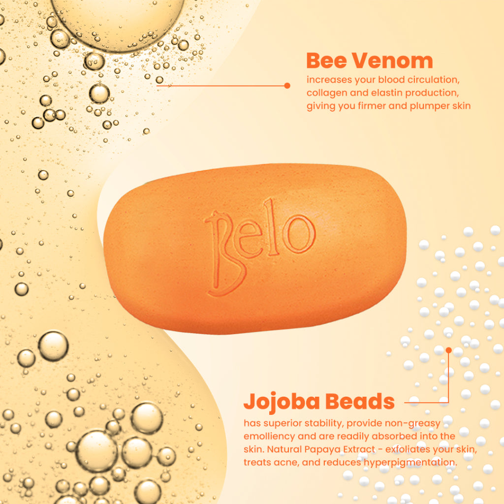 Belo Papaya Soap - 135g x 3 (Triple Pack)