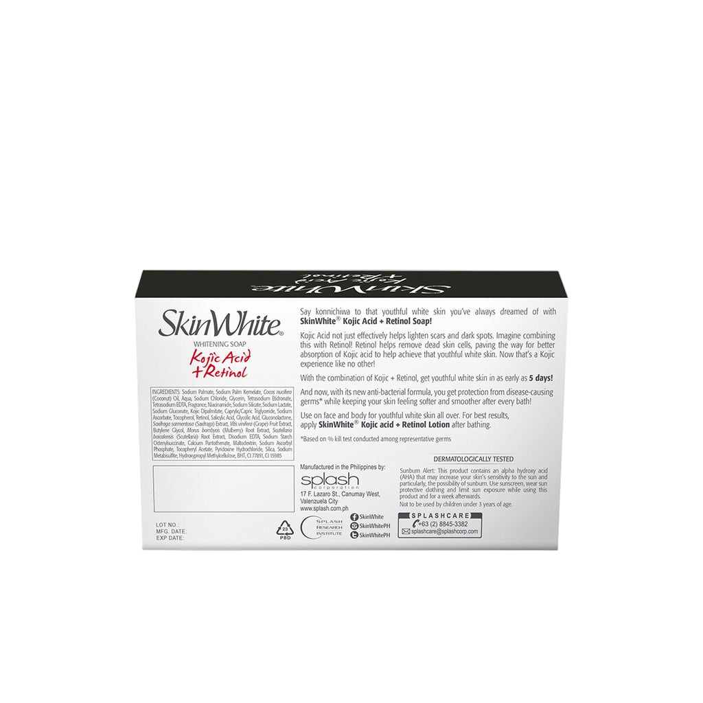 SkinWhite Kojic Acid & Retinol Soap - 90g