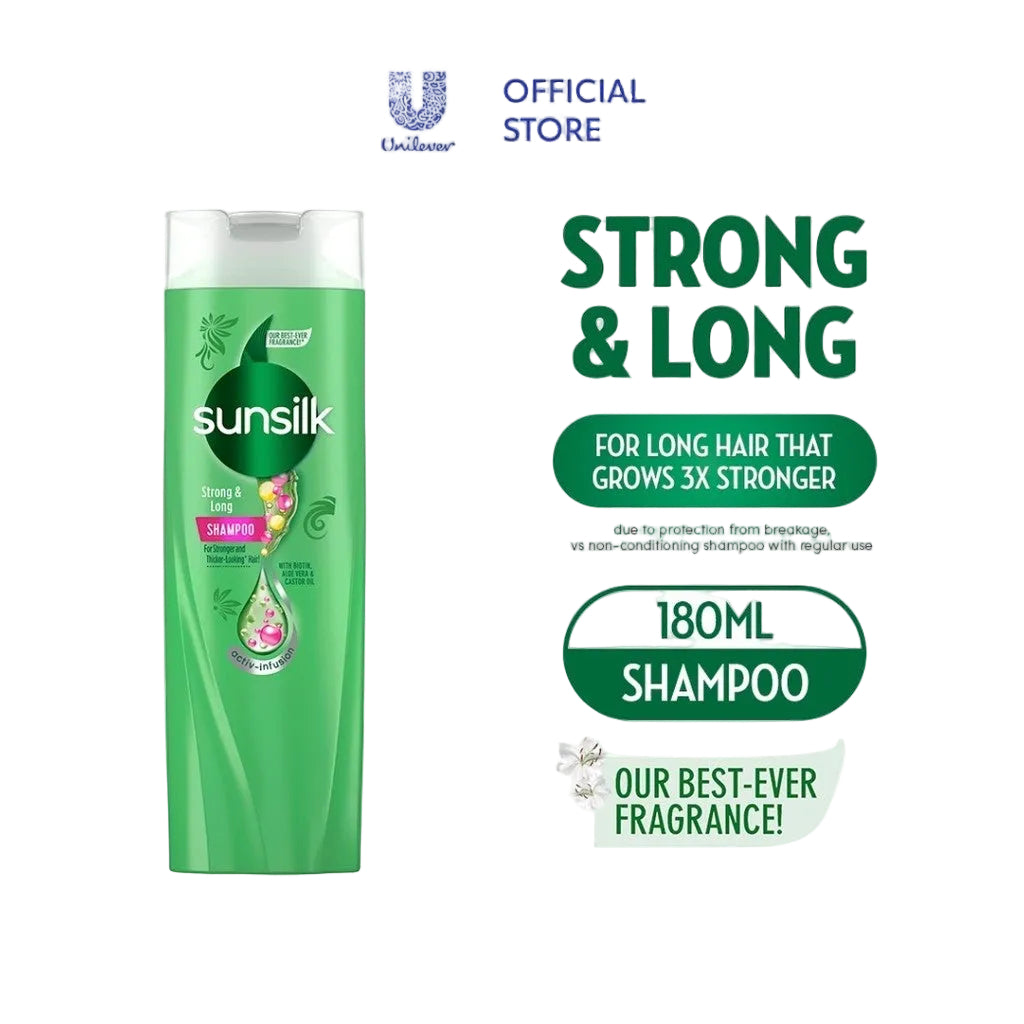 SunSilk STRONG & LONG Shampoo - 180ml (Sun Silk)