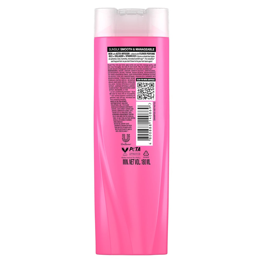 SunSilk SMOOTH & MANAGEABLE Shampoo - 180ml