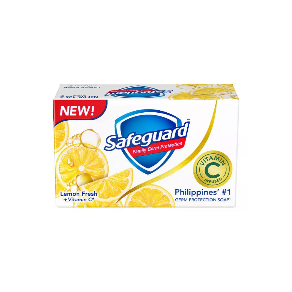 Safeguard LEMON FRESH Body Bar Soap - 125g Kojic Beauty London kojic acid soap, glutathione, tranexamic acid, arbutin, papaya extract, official stockist of kojie san.