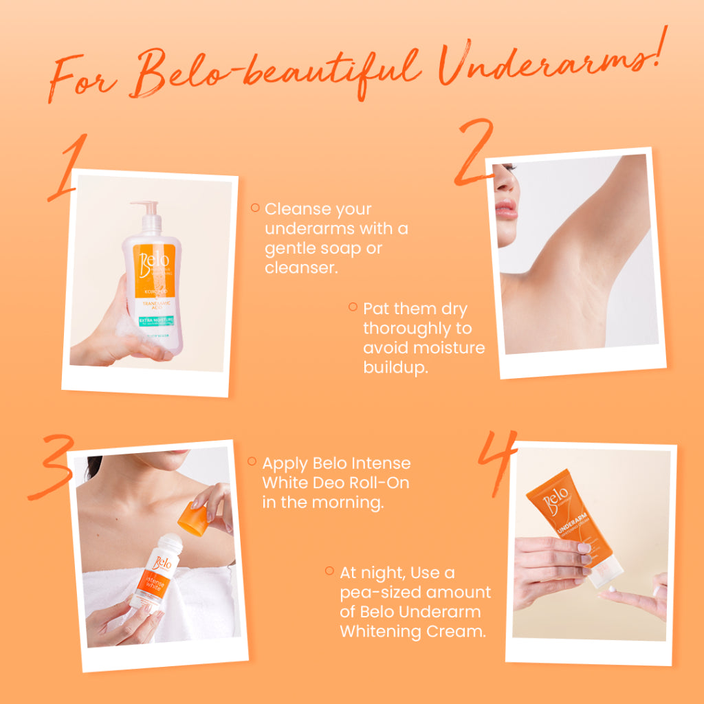 Belo Underarm Whitening Cream - 40ml Kojic Beauty London kojic acid soap, glutathione, tranexamic acid, arbutin, papaya extract, official stockist of kojie san.