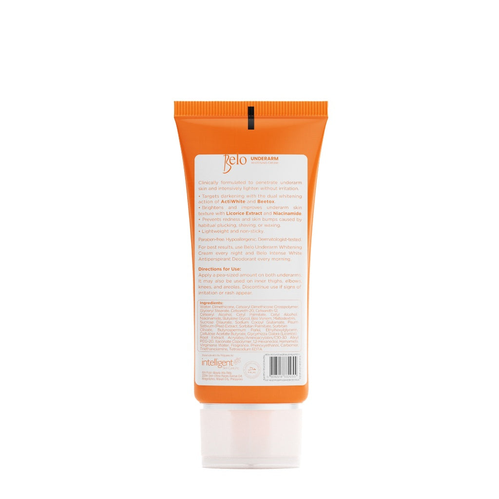Belo Underarm Whitening Cream - 40ml Kojic Beauty London kojic acid soap, glutathione, tranexamic acid, arbutin, papaya extract, official stockist of kojie san.