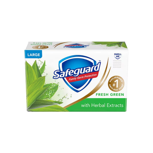 Safeguard FRESH GREEN Body Bar Soap 125g - Germ Protection