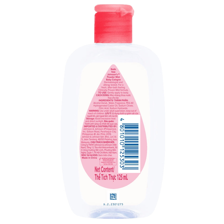 Johnson's POWDER MIST Baby Cologne - 125ml