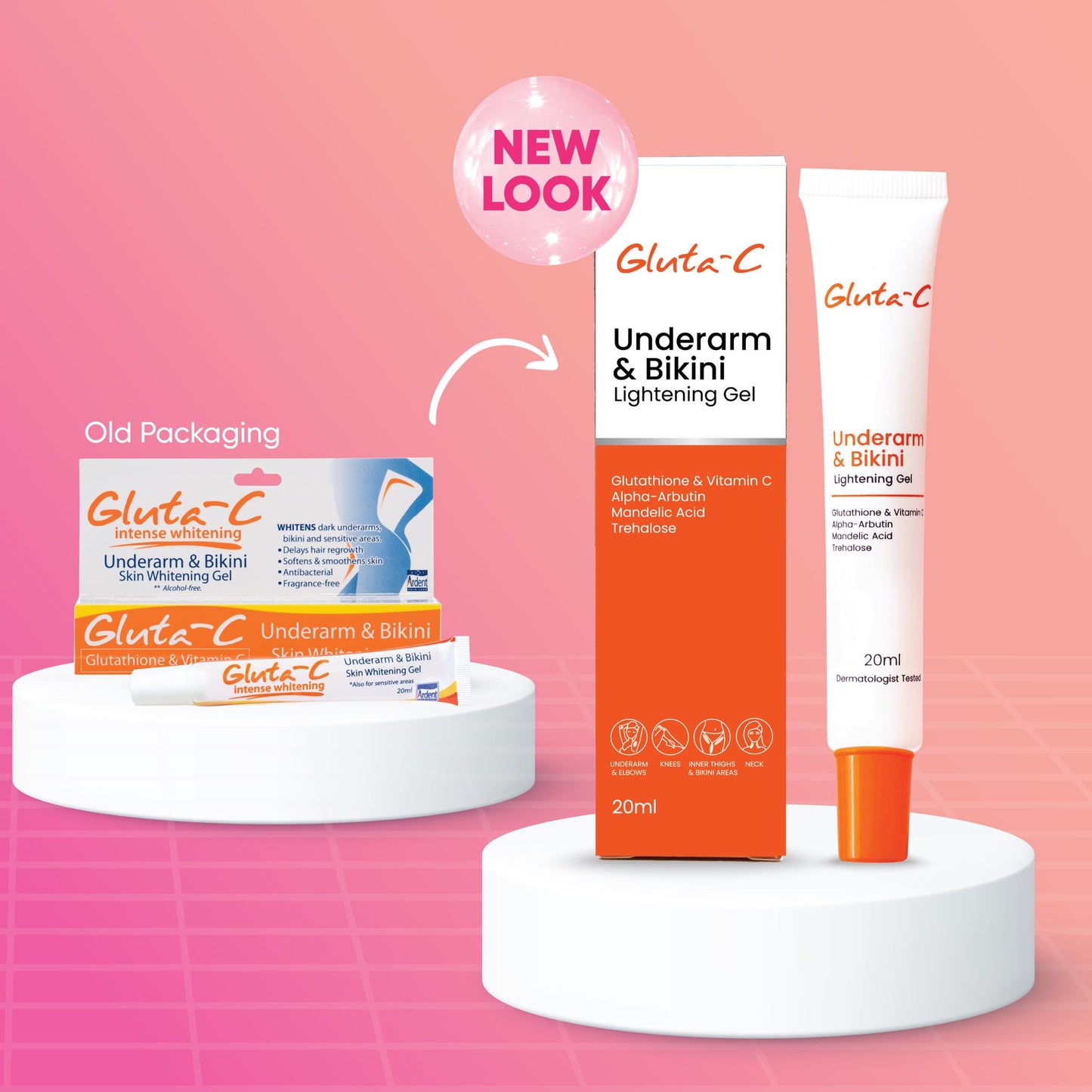 Gluta-C Glutathione & Vitamin C Underarm & Bikini Lightening Gel - 20ml