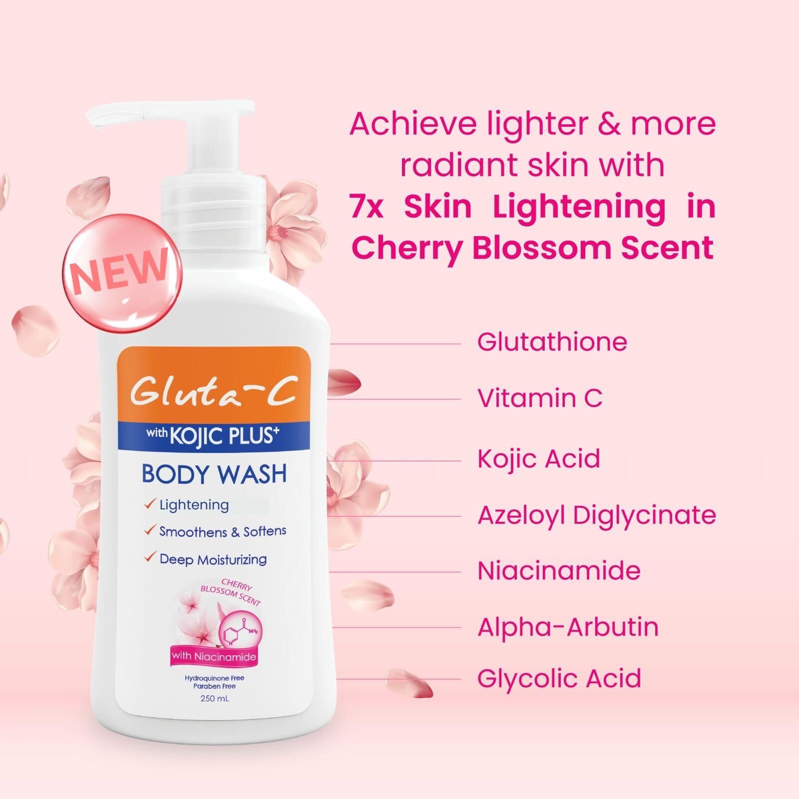 Gluta-C Kojic & Glutathione Body Wash CHERRY BLOSSOM