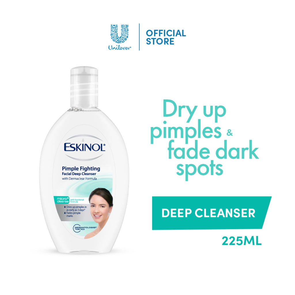 Eskinol Dermaclear Pimple Fighting Facial Face Deep Cleanser - 225ml