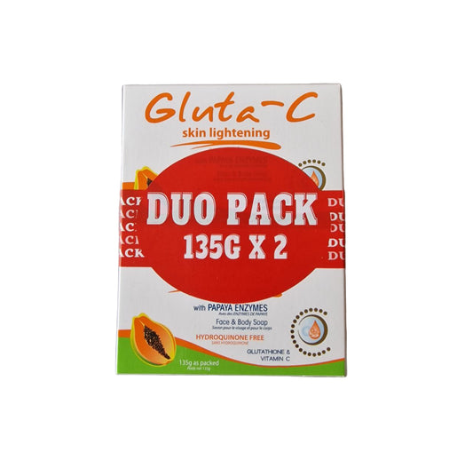 Gluta-C Papaya & Glutathione Face & Body Soap - 135g x 2 (Duo Pack)