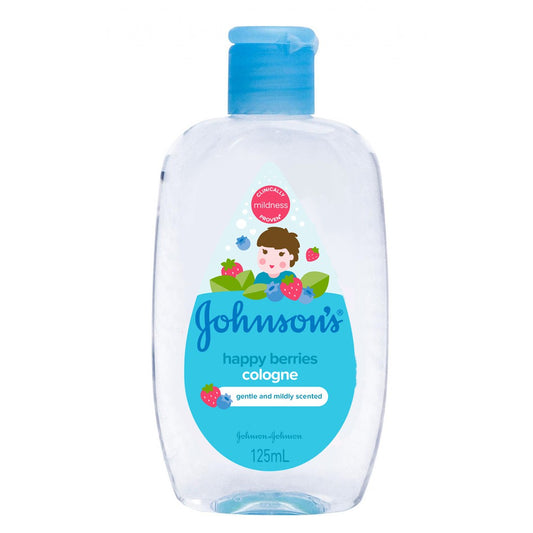 Johnson's HAPPY BERRIES Baby Cologne - 125ml  Kojic Beauty London kojic acid soap, glutathione, tranexamic acid, arbutin, papaya extract, official stockist of kojie san.