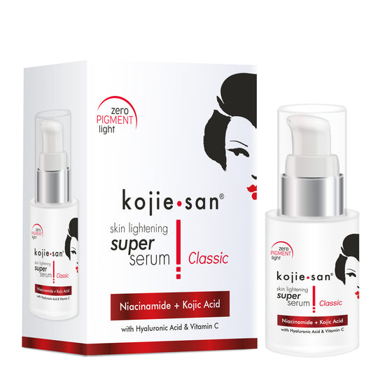 Kojie San Super Serum Classic - 30ml  Kojic Beauty London kojic acid soap, glutathione, tranexamic acid, arbutin, papaya extract, official stockist of kojie san.