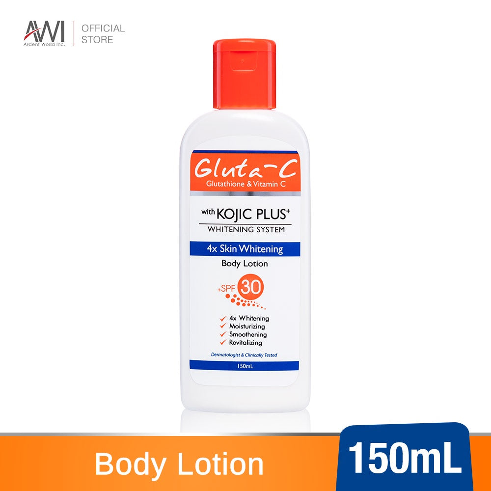 Gluta-C Kojic Plus & Glutathione Body Lotion SPF30 - 150ml  Kojic Beauty London kojic acid soap, glutathione, tranexamic acid, arbutin, papaya extract, official stockist of kojie san.