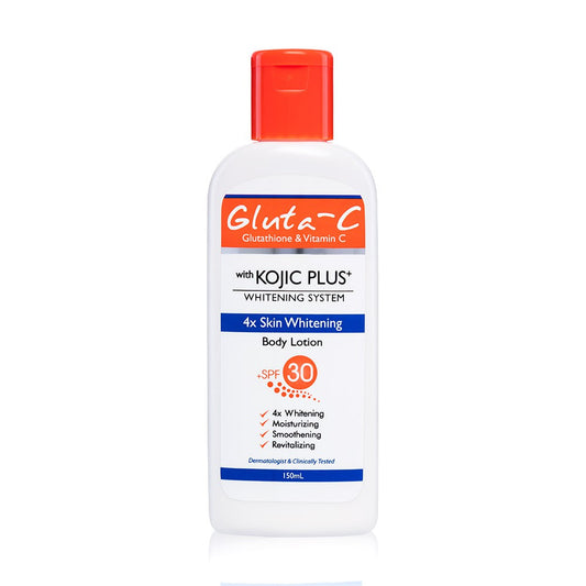 Gluta-C Kojic Plus & Glutathione Body Lotion SPF30 - 150ml  Kojic Beauty London kojic acid soap, glutathione, tranexamic acid, arbutin, papaya extract, official stockist of kojie san.