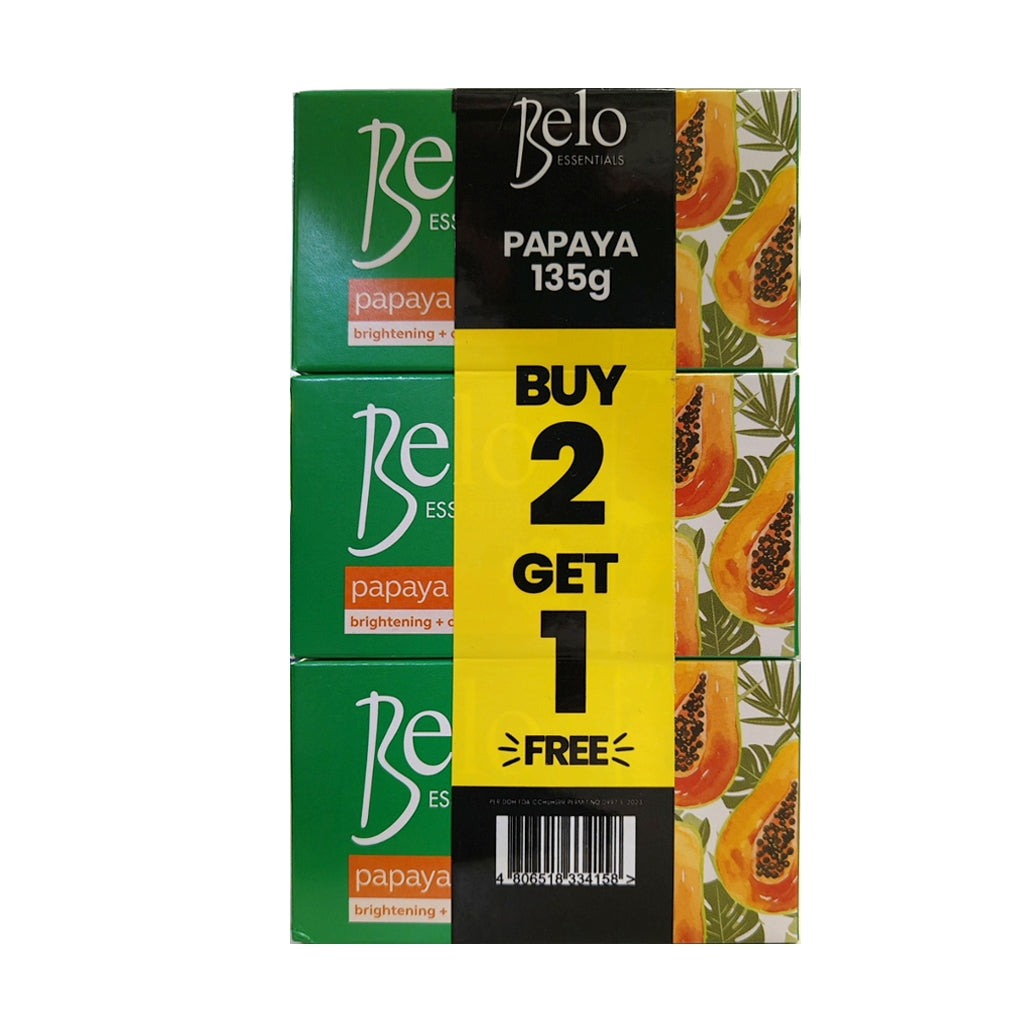 Belo Papaya Soap - 135g x 3 (Triple Pack)