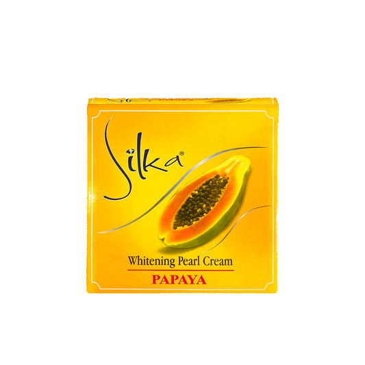 Silka Pearl Cream Papaya - 6g  Kojic Beauty London kojic acid soap, glutathione, tranexamic acid, arbutin, papaya extract, official stockist of kojie san.