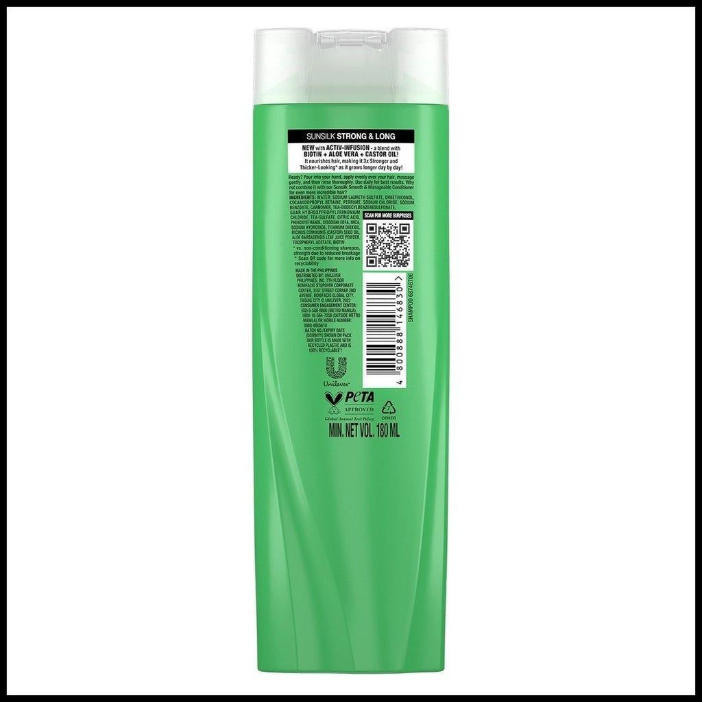 SunSilk STRONG & LONG Shampoo - 180ml