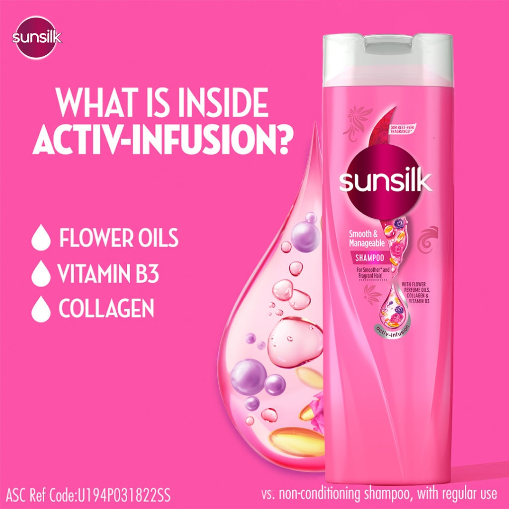 SunSilk SMOOTH & MANAGEABLE Shampoo - 180ml