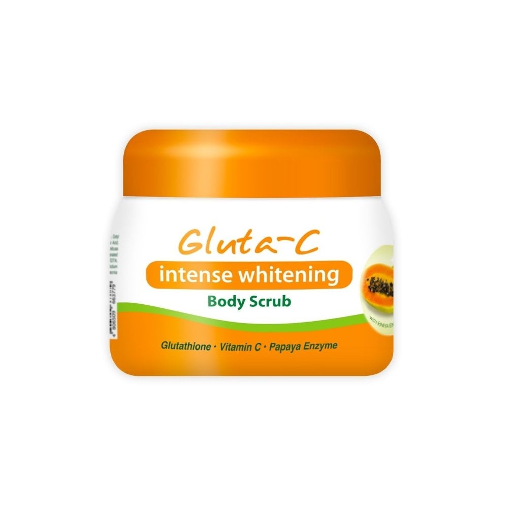 Gluta-C Glutathione & Papaya Body Scrub - 250g  Kojic Beauty London kojic acid soap, glutathione, tranexamic acid, arbutin, papaya extract, official stockist of kojie san.